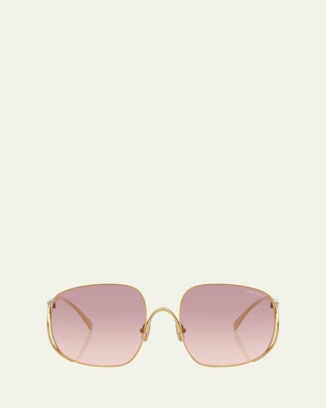 MU A57S Metal Square Sunglasses